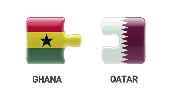 Concetto di Puzzle di Qatar Ghana — Foto Stock