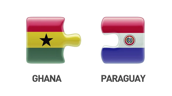 Paraguay Ghana logická koncepce — Stock fotografie