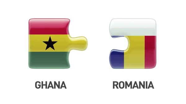 Rumänien Ghana pussel koncept — Stockfoto