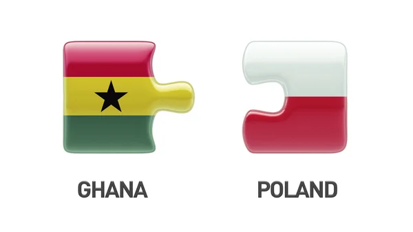 Polonia Ghana Puzzle Concepto — Foto de Stock