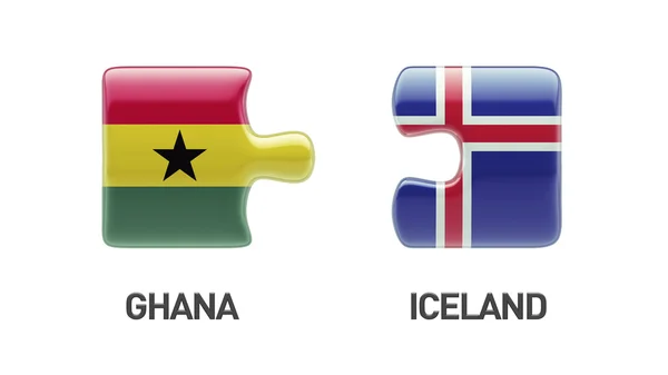 Islandia Ghana Puzzle Concepto — Foto de Stock