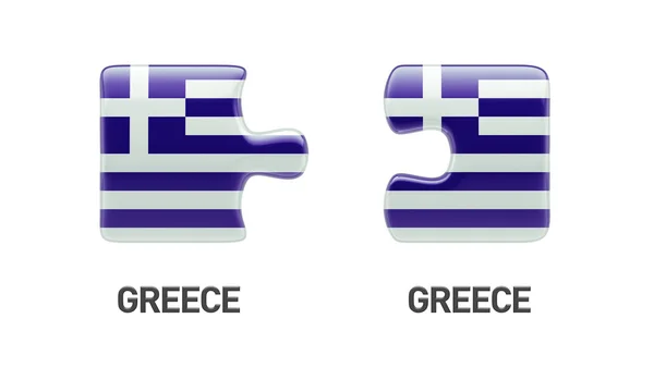 Grecia Puzzle Concepto — Foto de Stock