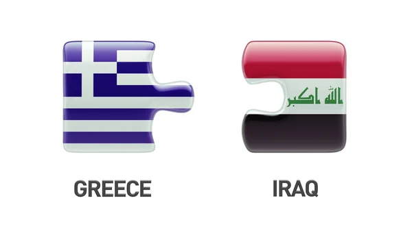 Iraq Grecia Puzzle Concept — Foto Stock