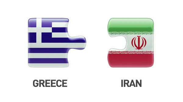 Iran Griekenland puzzel Concept — Stockfoto