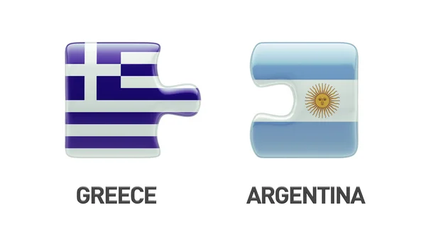 Argentina Grécia Puzzle Concept — Fotografia de Stock