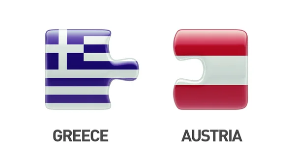 Oostenrijk Griekenland puzzel Concept — Stockfoto