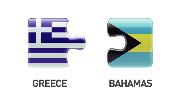 Bahamas Grecia Puzzle Concepto — Foto de Stock