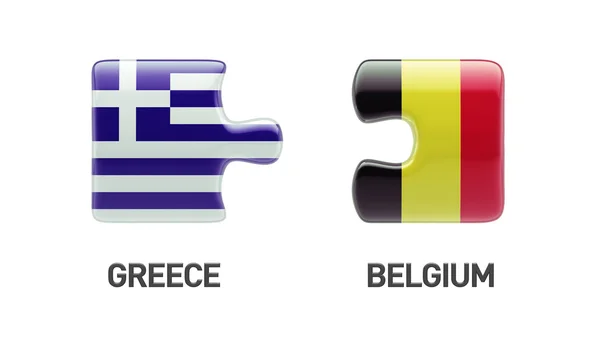 Bélgica Grecia Puzzle Concepto — Foto de Stock
