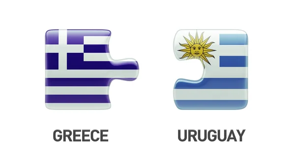 Uruguay Griekenland puzzel Concept — Stockfoto