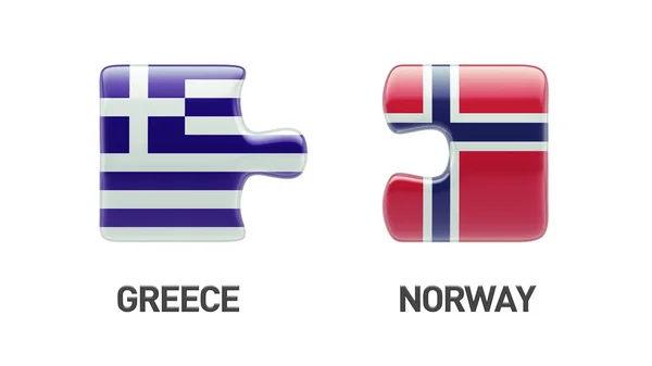 Norsko Řecko logická koncepce — Stock fotografie