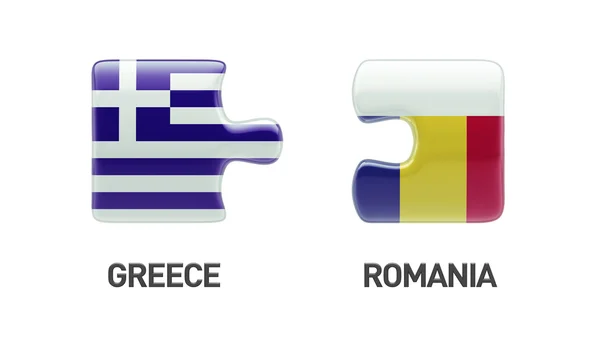 Roemenië Griekenland puzzel Concept — Stockfoto