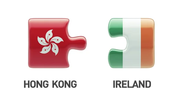 Hong Kong Irlanda Concetto di Puzzle — Foto Stock