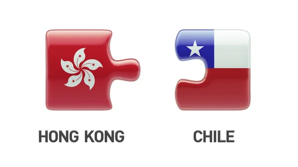 Chile Hong Kong rompecabezas concepto —  Fotos de Stock