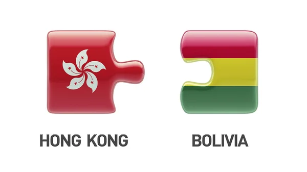 Bolivia Hong Kong puzzel Concept — Stockfoto