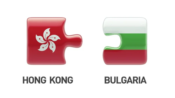 Bulgarije Hong Kong puzzel Concept — Stockfoto