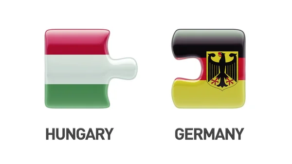 Węgry Niemcy logiczne pojęcia — Zdjęcie stockowe