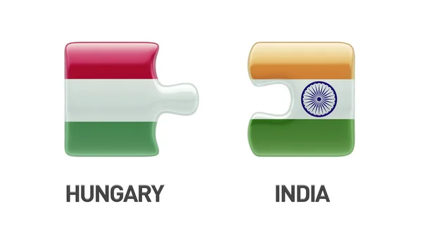 Indie Maďarsko logická koncepce — Stock fotografie