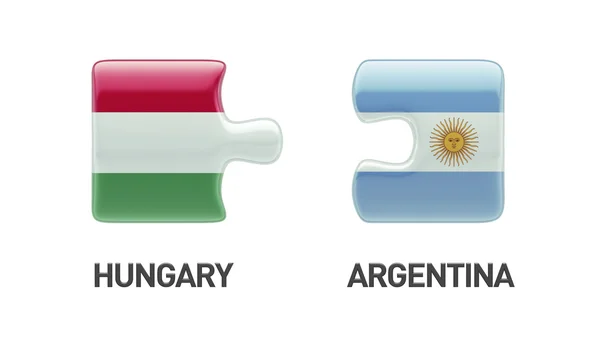 Argentinië Hongarije puzzel Concept — Stockfoto