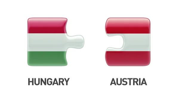 Austria Hungary  Puzzle Concept — Stock Photo, Image