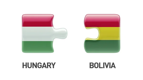 Boliwia Węgry logiczne pojęcia — Zdjęcie stockowe