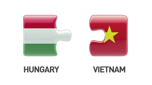 Vietnam Hungary  Puzzle Concept — Stock Photo, Image