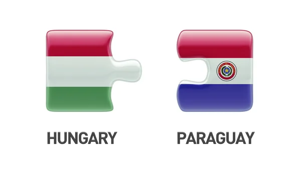 Paraguay Hungary  Puzzle Concept — Stock Photo, Image