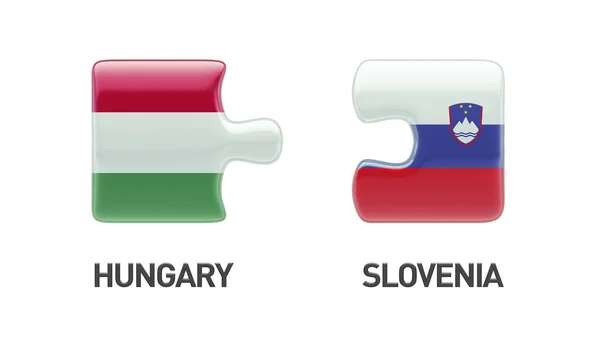 Slowenien ungarisches Puzzle-Konzept — Stockfoto