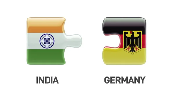 Indien Deutschland Puzzle-Konzept — Stockfoto