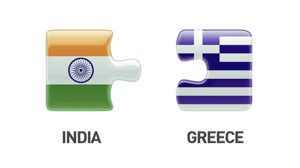 Indie Řecko logická koncepce — Stock fotografie