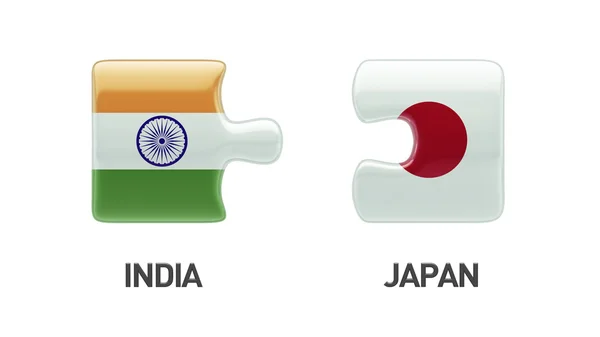 Giappone India Puzzle Concept — Foto Stock