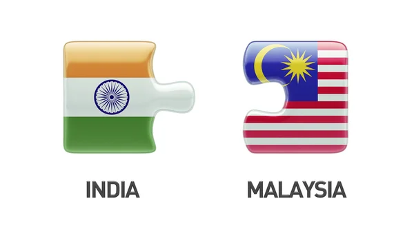 Malezya Hindistan bulmaca kavramı — Stok fotoğraf