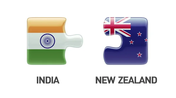 Nový Zéland Indie logická koncepce — Stock fotografie