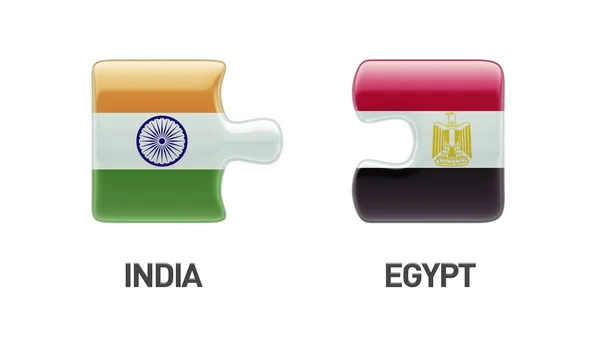 Egipto India Puzzle Concepto — Foto de Stock