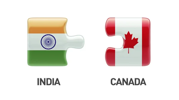 カナダ インド パズル コンセプト — ストック写真