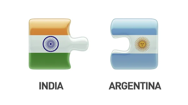 Argentina Índia Puzzle Concept — Fotografia de Stock