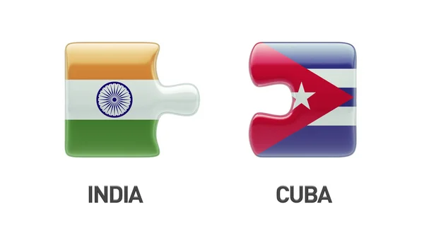 Cuba India  Puzzle Concept — Stock Photo, Image