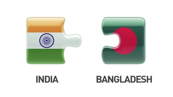 バングラデシュ インド パズル コンセプト — ストック写真