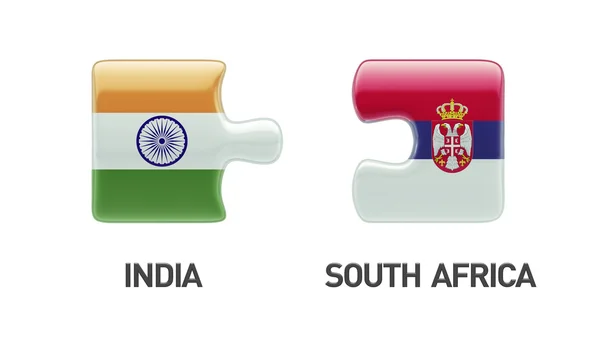Serbia India Puzzle Concepto —  Fotos de Stock