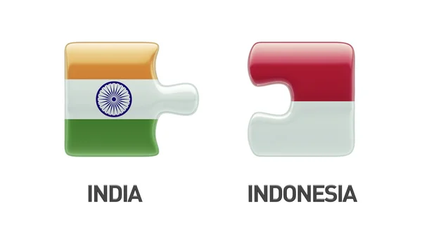 Indonesië India puzzel Concept — Stockfoto