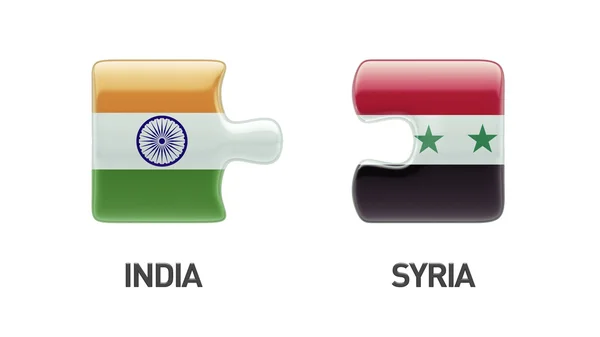 Syrië India puzzel Concept — Stockfoto