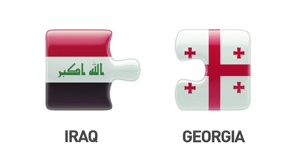 Irak Georgië puzzel Concept — Stockfoto