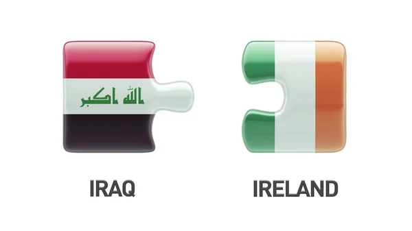 イラク アイルランド パズル コンセプト — ストック写真