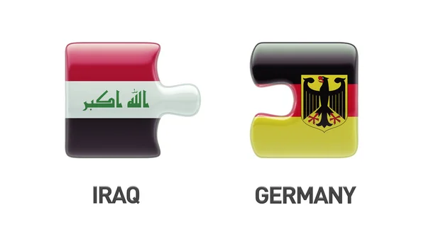 Iraq Germania Puzzle Concept — Foto Stock