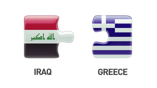 Iraq Grecia Puzzle Concepto — Foto de Stock