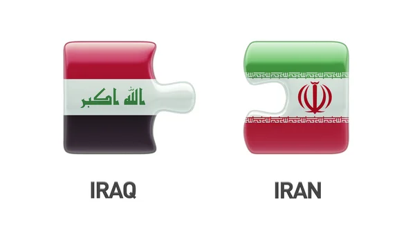 Ιράν Ιράκ παζλ έννοια — Φωτογραφία Αρχείου