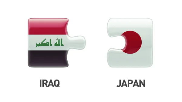 Japonsko Irák logická koncepce — Stock fotografie