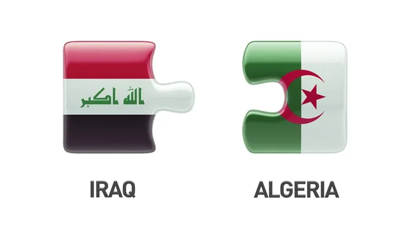 アルジェリア イラク パズル コンセプト — ストック写真