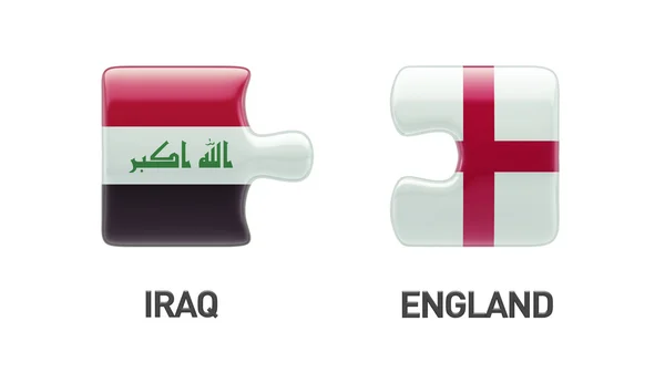 England Iraq  Puzzle Concept — Stock Photo, Image