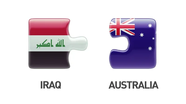 Australien Irak pussel koncept — Stockfoto