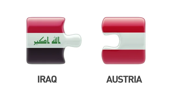 Rakousko Irák logická koncepce — Stock fotografie